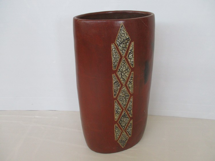 SIK/36/3 VASO IN TERRACOTTA OVALIZZATO CM 35X20 H